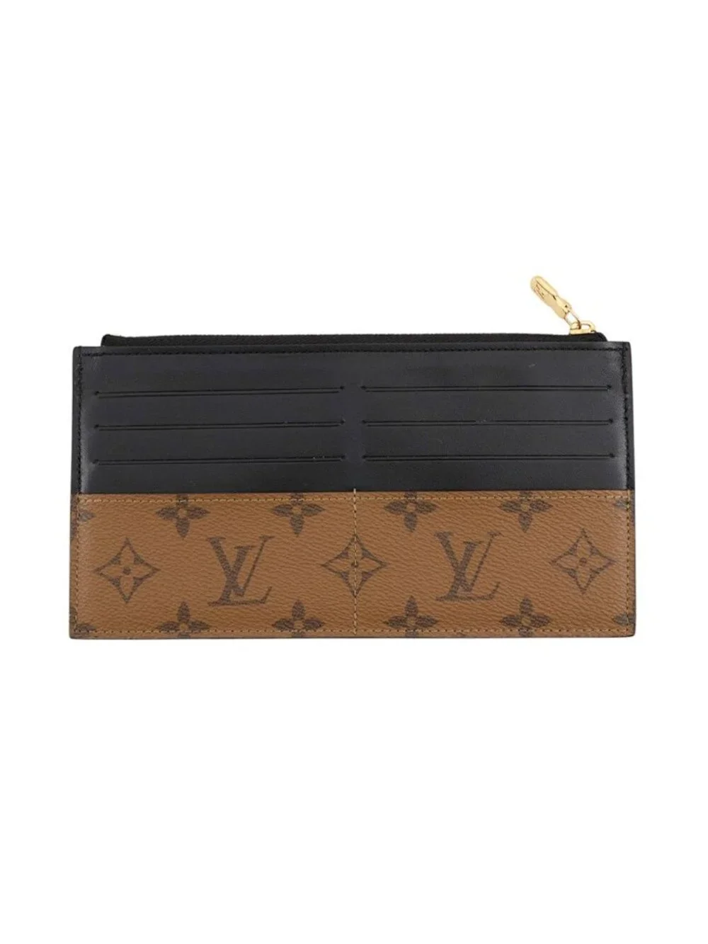 Louis Vuitton Wallet Monogram Reverse Slim Purse Black